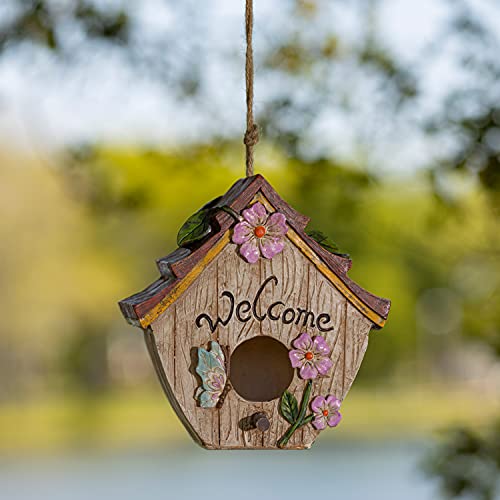 Vp Home Hanging Bird Houses For Outside, Hand-Painted Bird Houses For Outdoors Decorative Birdhouses (Rustic Welcome) #TOP2