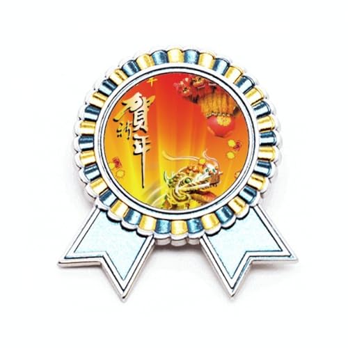 Broche Nouvel An Chinois médaille métal M pour repas de fête