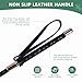 OBTANIM 18 Inch Riding Crop PU Leather Horse Whip Crop for Equestrian Horses (Style A, Gold)
