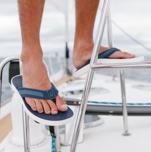OluKai Leeward Men's Beach Sandals, Quick-Dry Flip Flop Slides, Water Friendly Versatility & Wet Grip Traction, Comfort Fit & Arch Support, Navy/Navy, 12 - image 5