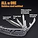 24-in-1 Multitool with Knife, Pliers & 11 Bits Sharp Stainless Steel - Multi Tool for Men - Ideal Gear with Tools for Camping Hiking, Survival, EDC - Best Gifts for Dad Husband Boyfriend 2238