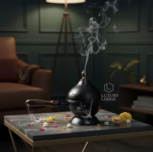 Image of ๐๐๐๐๐๐ ๐๐๐๐๐ Metal Dhoop Holder | Incense Burner | Loban Dani | Dhoop Dani | Metal Loban Dhoop Dani | Dhoop Dani Stand Burner for Puja.