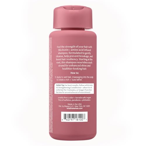 Image of Kristin Ess Biotin Shampoo - Sulfate Free + Color Safe - Promotes Healthy Hair Growth, Strengthens + Nourishes Dry Damaged Hair - Anti-Breakage Fortifying Biotin Repair Shampoo for Volume - Vegan