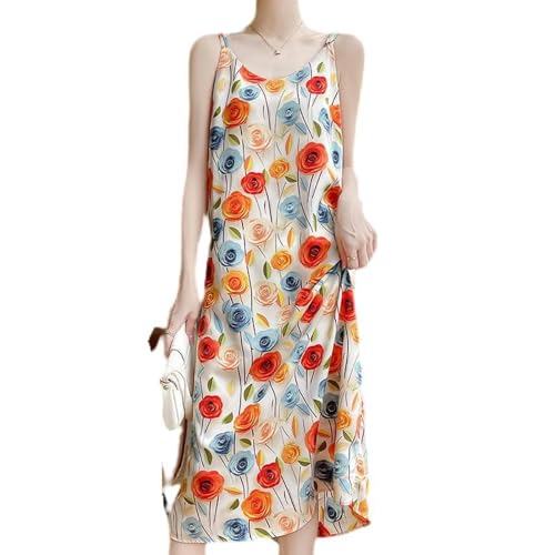 Robe à bretelles rose en trois dimensions légère pour silhouette fine
