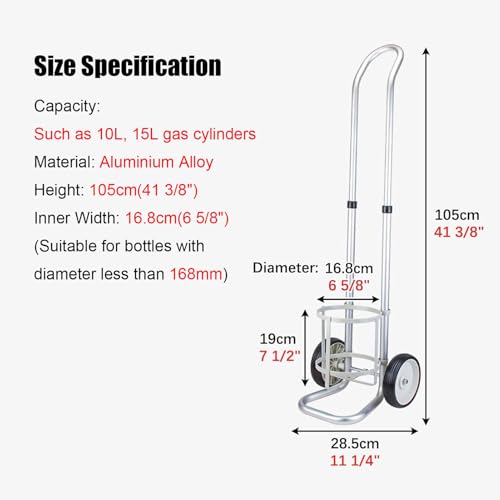 Chariot porte-bouteille d'oxygène en aluminium de haute précision médicale - 3