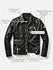 SHOP OF JACKETS LIMITED Real Leather Jacket Mens | Genuine Lambskin Biker Black Jacket | Made With Vintage Styled Distress Leather | Size 3XL #5