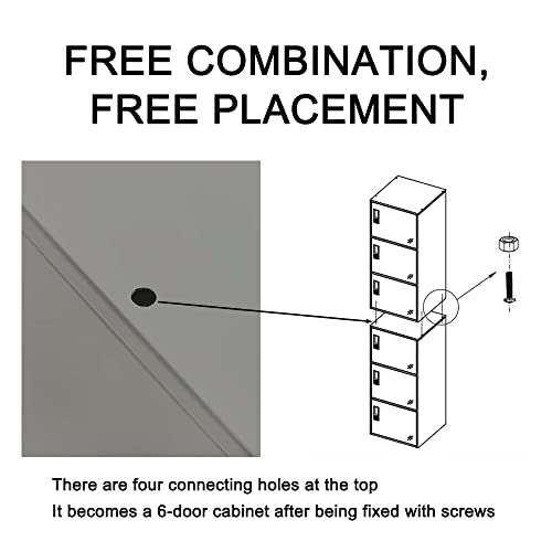Maiter 3 Door Vertical Stackable Storage Cabinet With Lock,Metal Lcoker,Organizer For Office, Home, Gym, School,Employee,Kids.（Gary） #TOP4
