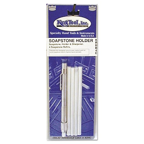 King Tool KRHB4C Round Soapstone with Holder and 4 Soapstone Refills