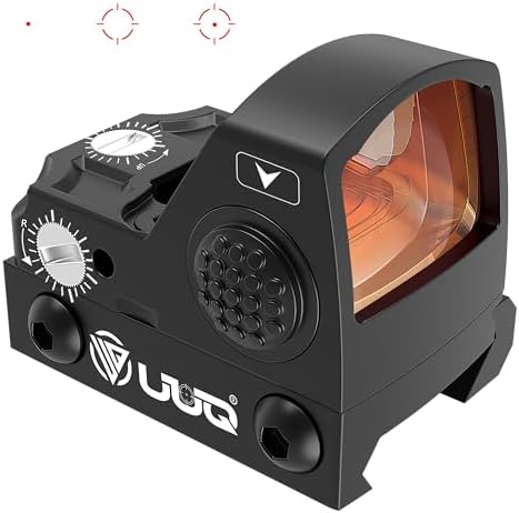 UUQ Mini Multiple Reticle Red Dot Sight Shake Awake Optic Sight for Rifles, Pistols and Shotguns 3MOA,10 Brightness Adjustment Red Dot Scope,Suitable for RMR/SRO and 20mm Picatinny Rail