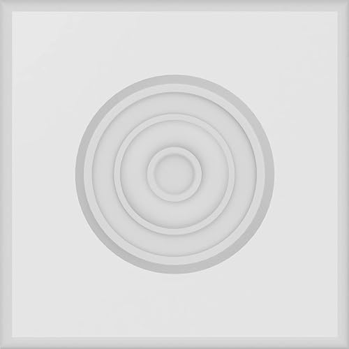 Miniatura 2 de Ekena Millwork ROSP060X060X075SDG04 Roseta estándar Sedgwick Bullseye con borde redondeado, 6 pulgadas de ancho x 6 pulgadas de alto x 34 pulgadas