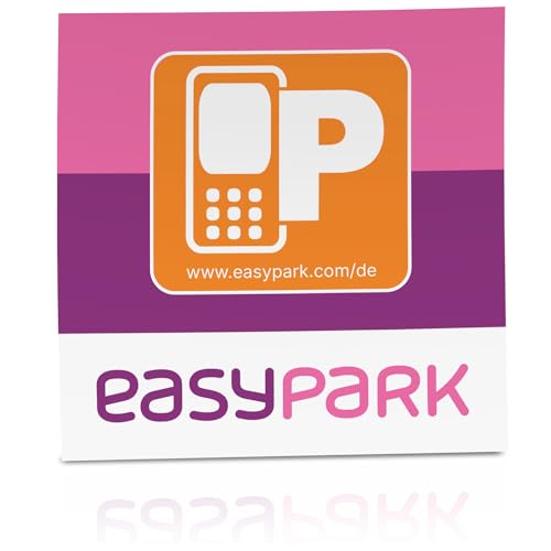 1x EASYPARK Aufkleber Easy Park Vignette APP Sticker Hinterglasaufkleber klein, KFZ Ticket Auto Parkplakette Parken (6 x 6 cm, UV Schutz, wiederablösbar, Made in Germany)