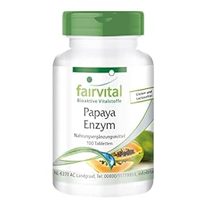 Papaja enzym tabletten – HOOG GEDOSEERD – VEGAN – 100 tabletten – met Papaïne, amylase en protease, (Carica papaya)