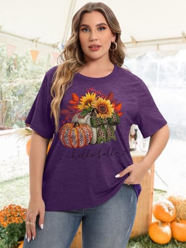 MK Shop Limited Plus Size Graphic Tees for Women Daisy Flower Print Shirts — view 4