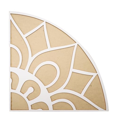 Image of TOTA Rangoli Stencil Corner - Set of 1 Corner MDF Stencils | 12x12 inch | Reusable 3D Rangoli for Diwali Home Decoration Navratri Pongal Onam Puja