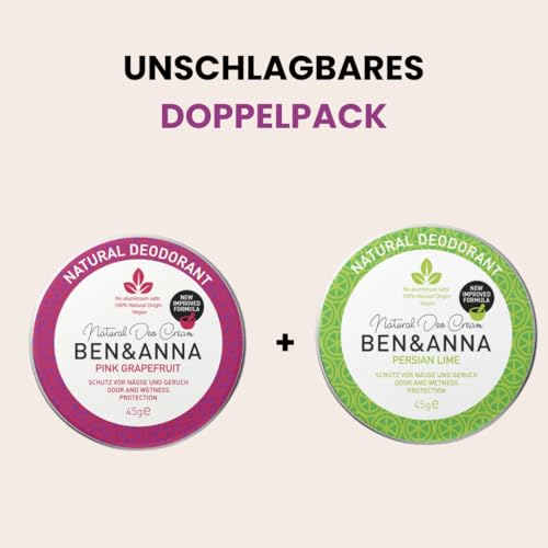 Ben & Anna Deocreme Pink Grapefruit – Natürliches Deo ohne Aluminium