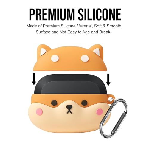 Image of Cartoon Case Cover Compatible for OnePlus Nord Buds 3r (2025) -Shiba
