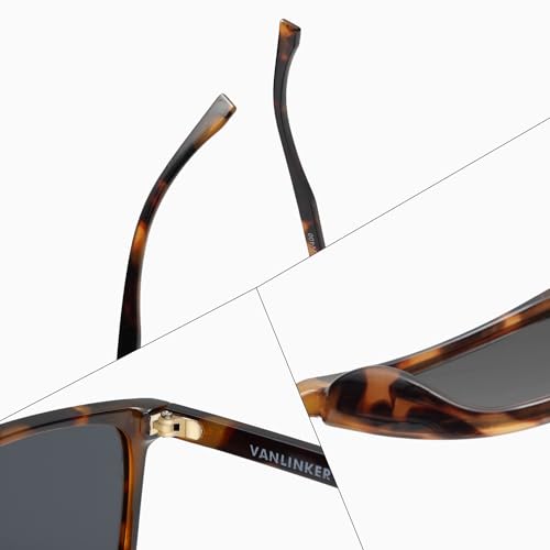 Image of VANLINKER Polarized Square Sunglasses for Men Women Dark Shades with UV Protection for Driving VL9748