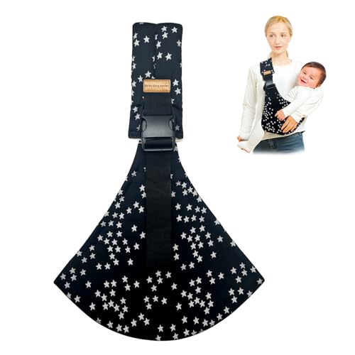 Image of yemyig Baby Sling Carrier,Baby Sling for 10-30lbs(Star) | Adjustable Shoulder Straps,Portable,Lightweight,Non-Slip Hip Seat,Easy to Use,Safety Buckle,Comfortable,Great for Travel