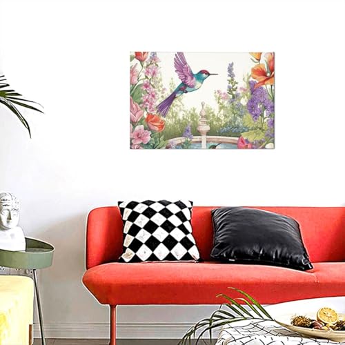 Peintures murales de jardin oiseaux haut de gamme pour salon 30x45cm