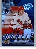 2025-26 Upper Deck Bustle #B-12 Logan Stankoven Carolina Hurricanes Official Hockey Card in Raw (NM or Better) Condition