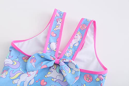 Image of Girls One Piece Unicorn Swimsuit Mermaid Swimwear Rainbow Bathing Suit