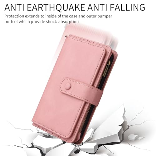 Étui portefeuille iPhone 14 Pro Max rose idéal pour voyager léger - 2