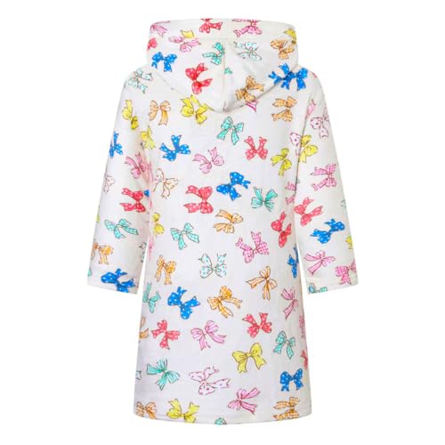 Image of Kids Bathrobe Hooded Plush Fleece Robe for Girls Boys