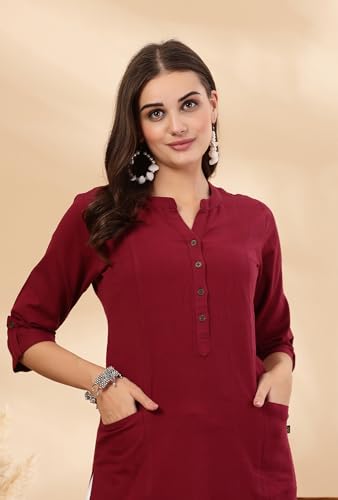 Image of Pistaa's Women's Cotton Straight Fit Straight Kurta
