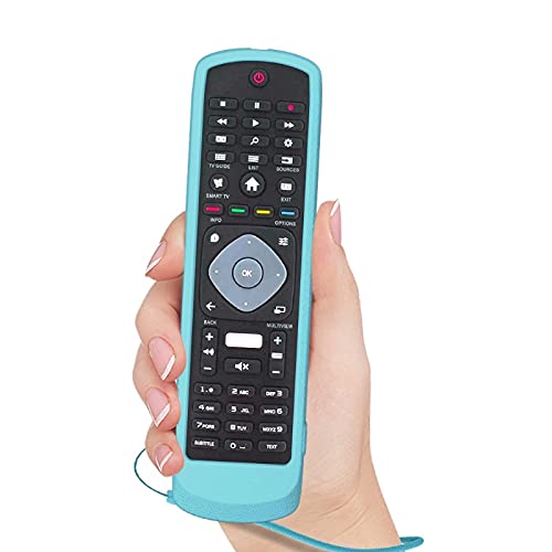 Cubierta remota remota de Control Remoto Protector a Prueba de Polvo Durable Silicona Silic Soft Solid Hogar para Philips TV -Netflix HOF16H303GPD24 (Color : Light Green)