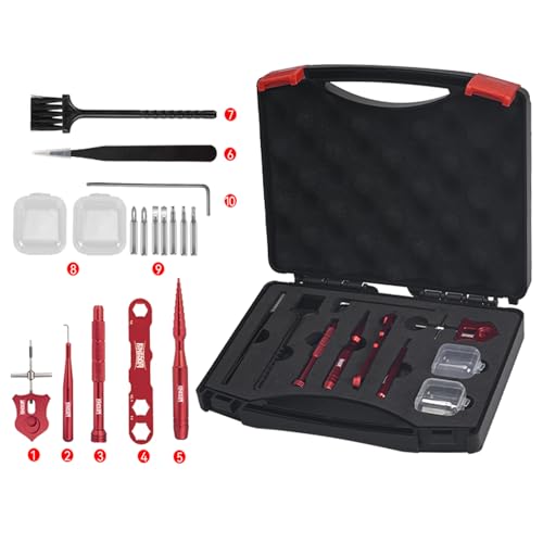 Kingdom Tools for Reel Maintenance 10pcs Bearing Tool for Spinning Reel Repair Kit for Baitcasting Reel Lightweight Use Tools