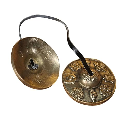 HEMOTON Nepal Tingsha Bell 2 Pack Meditation Chime Durable Yoga Chimes Pure Copper Craftsmanship