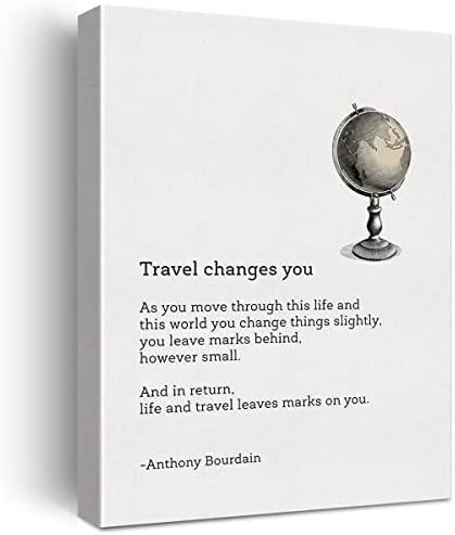 LEXSIVO Inspirational Travel Changes You Quote Print Canvas Wall ...