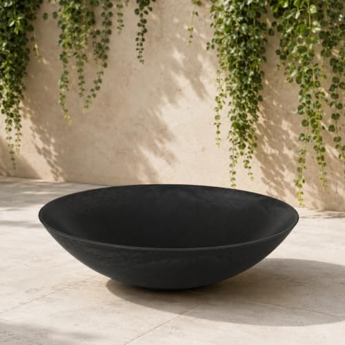 matches21 HOME & HOBBY Wetterfeste Pflanzschale für draussen in 35 cm - schwarz...