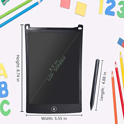 QDH LCD Writing Tablet for Kids Writing Board 8.5 in Drawing Board Kids Electronic Writing Pad Kids Doodle Board Erasable Drawing Pad Drawing Tablet Pre-Learning Educational Toys for 3 Years + Kids - Thumbnail 7