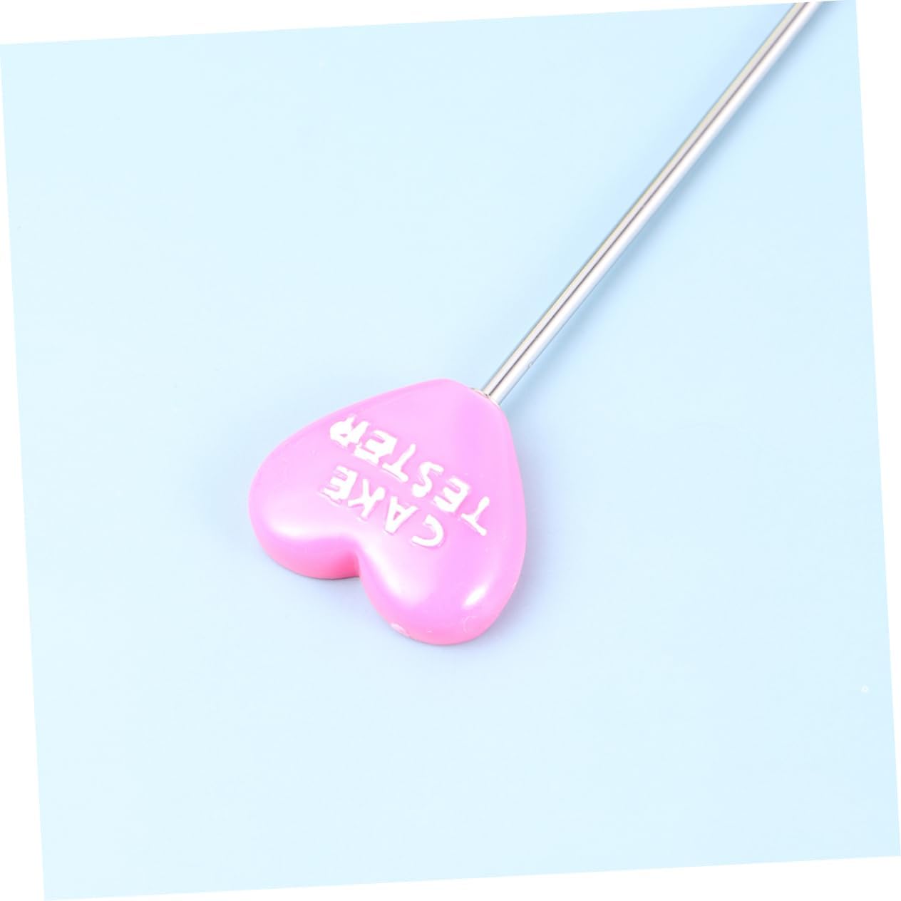 2pcs Stainless Steel Cake Tester Heart Pattern Accurate Baking Tool for Cake Bread Muffin Testing Easy to Use Practical Design for Baking