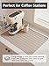 XiFEO Silicone Stove Top Cover for Electric Stove, Glass Stove Top Cover Protector, Flat Top Range Cover – Double as Dish Drying Mat, Coffee Bar Mat, Kitchen Stove Accessories, 28 x 20 in, Beige