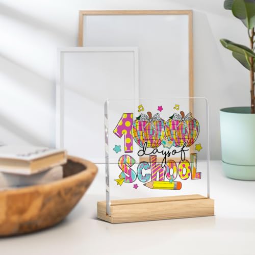 Woght Children's gifts2 100th Day Acrylic desktop baby 100 days decorations 100th Day for Girls Classroom Activities Project Party Favors，It's Fine Everything Is Fine,Cartoon Emotions Friends4