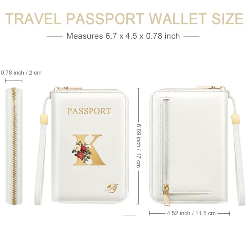 Personalized Rose Flower Passport Holder