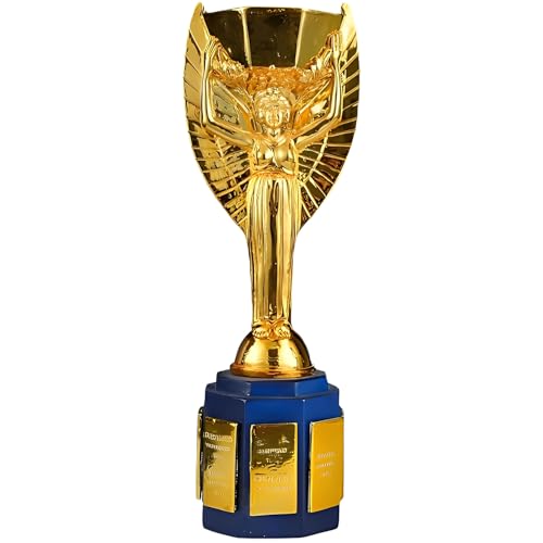 Huadafun Réplica del Trofeo Jules Rimet – Copa del Mundo Souvenir de Fútbol para Aficionados | Adorno y Regalo para Club, Bar y Escuela