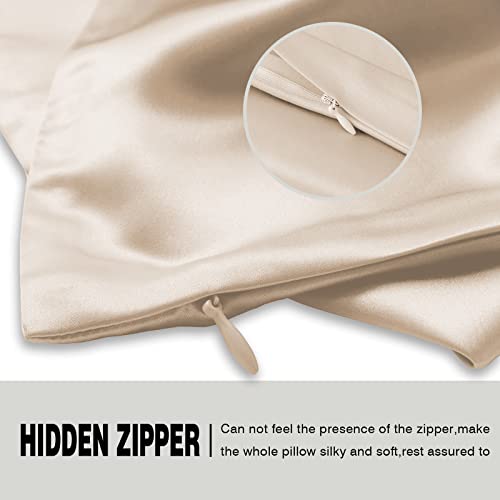 image for Suatien Natural Mulberry Silk Pillowcase for Hair and Skin Standard Si