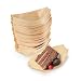 BambooMN Brand - Disposable Wood Boat Plates/Dishes, 5.25" Long x 3" Wide x 1" High, 100 Pieces