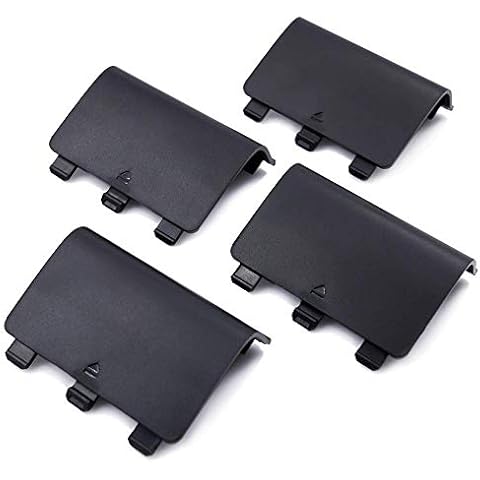 4Pack Replacement Battery Back Cover for Xbox One, Battery Cover Door for Xbox One, Xbox One S Controller, Repair Shell Cover Part for Xbox Wireless Controller Cover
