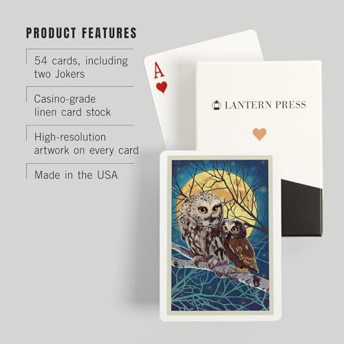 Owl and Owlet, naipes de póker, 52 cartas miniatura 3