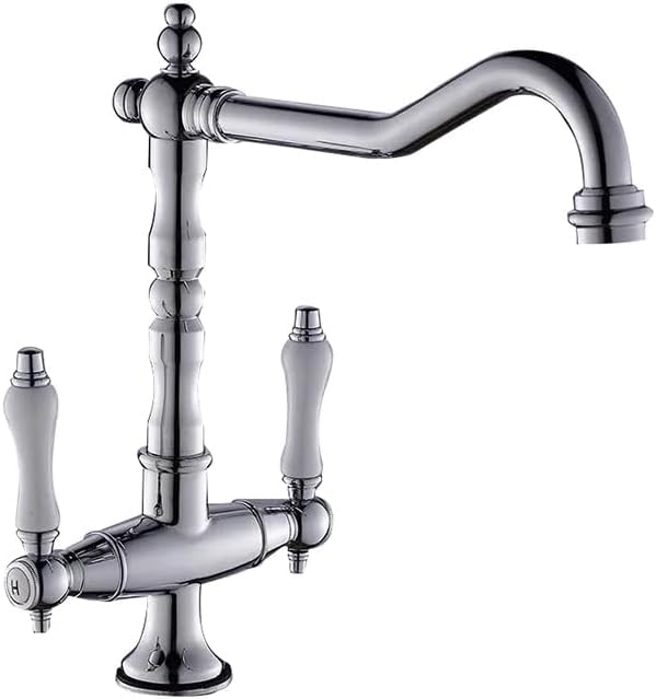 Grue de cuisine monotrou style commercial rétro avec mitigeur double commande
