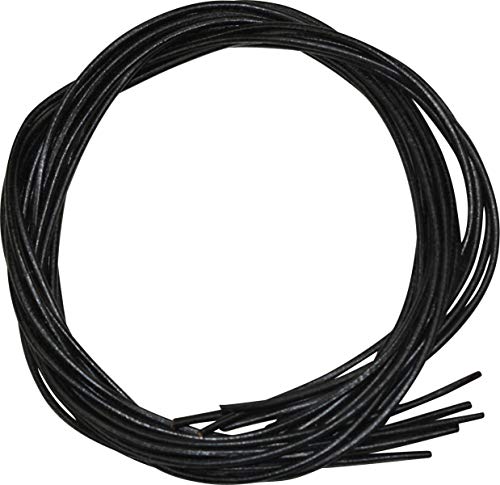 fashionchimp ® Bracelet en Cuir Rond (2mm x 1m) dans Un Lot de 5, 100% Vachette, Cordon en Cuir - Made in Germany (Noir) Cover