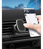 [Fácil de instalar]: Soporte magnético para el coche giratorio 360°;Diseño único, este soporte magnético para el teléfono del coche es muy fácil de instalar, insertarlo en la toma de aire diseñada para engancharlo a la toma del coche, ajustar la longitud del clip para que coincida con la toma girando el perro, por lo que en sentido horario gira para bloquear firmemente e instalación está completa.
