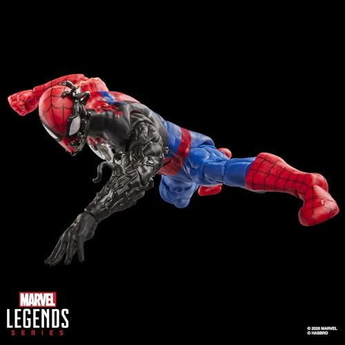 Marvel Legends Series Secret Wars Spider-Man (Alien-Kostüm), Retro Marvel Comics Action-Figur zum Sammeln mit Lentikularschild, 15 cm – Ansicht 6