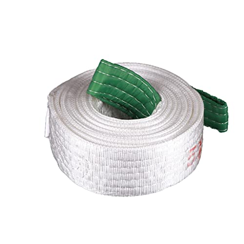 Lifting Strap Flat Sling Lifting Sling Durable Travelling Sling Industrial Hoist 8 Ton White Flat Sling Multi-Layer Weaving Tow Rope Hoisting Straps (Color : 8T, Size : 2M)