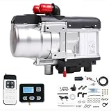 Chauffe-eau Diesel 12v 5kw, Type De Chauffage De L'eau De Chauffage De Stationnement De Voiture Avec Télécommande Et Interrupteur Lcd, Pour Remorques Et Camions De Camping-car(Size:12V,Color:noir)