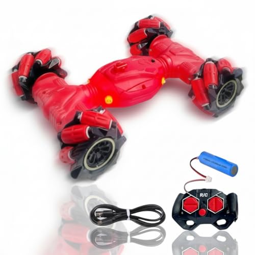 Image of Amitasha RC All-Terrain Rock Crawler Remote Control Car 4X4 Dual Sided Climbing Vehicle 4WD Off-Road Double Sided Rechargeable Truck for Kids & Adults 360 Rotate Drift Stunt Car